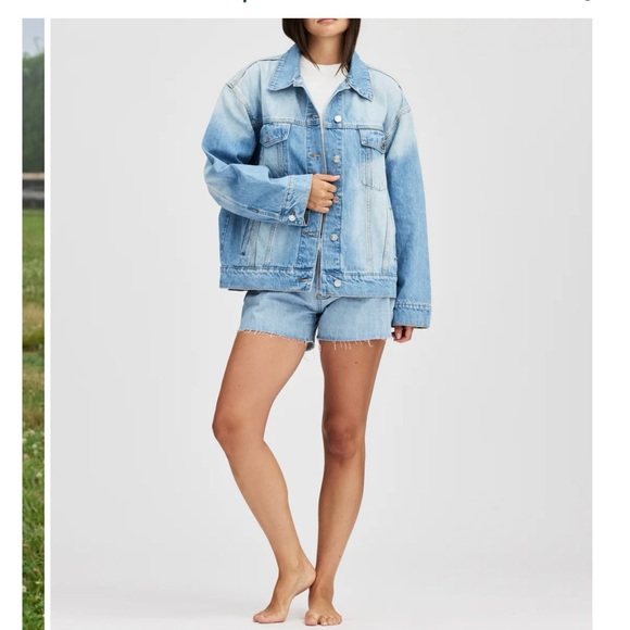 Parke oversized light denim jacket - Picture 1 of 2